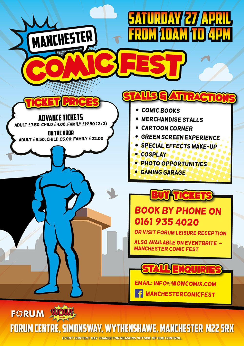 Manchester Comic Fest A5 Front